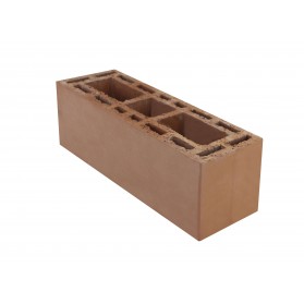 Ladrillo Estructural de Perforación Vertical Doble Pared Medio Fachada Rojo