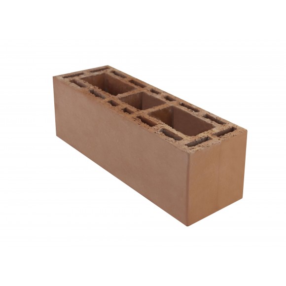 Ladrillo Estructural de Perforación Vertical Doble Pared Medio Fachada Rojo